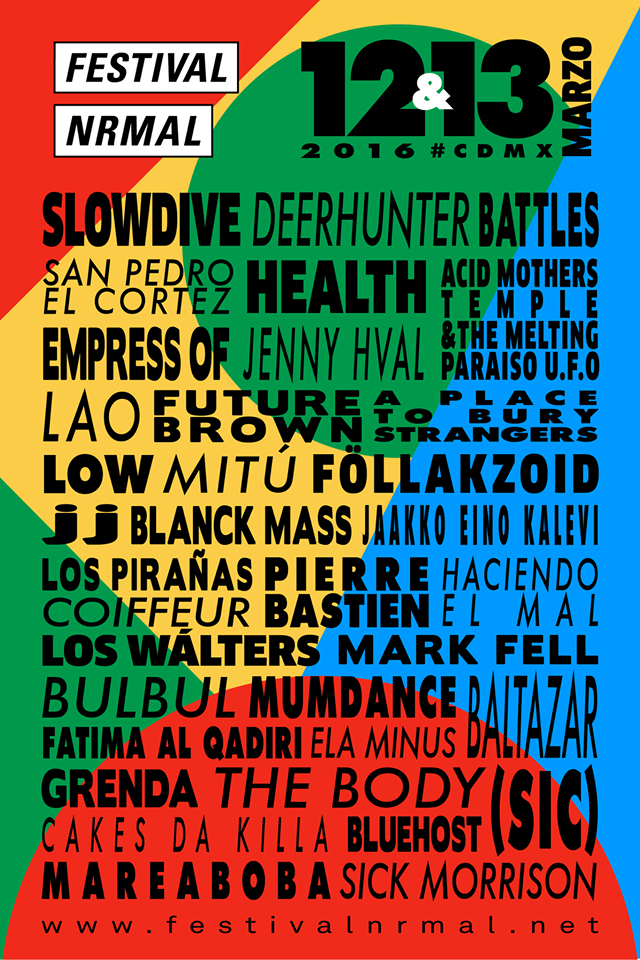 festival nrmal 2016 line up cartel completo