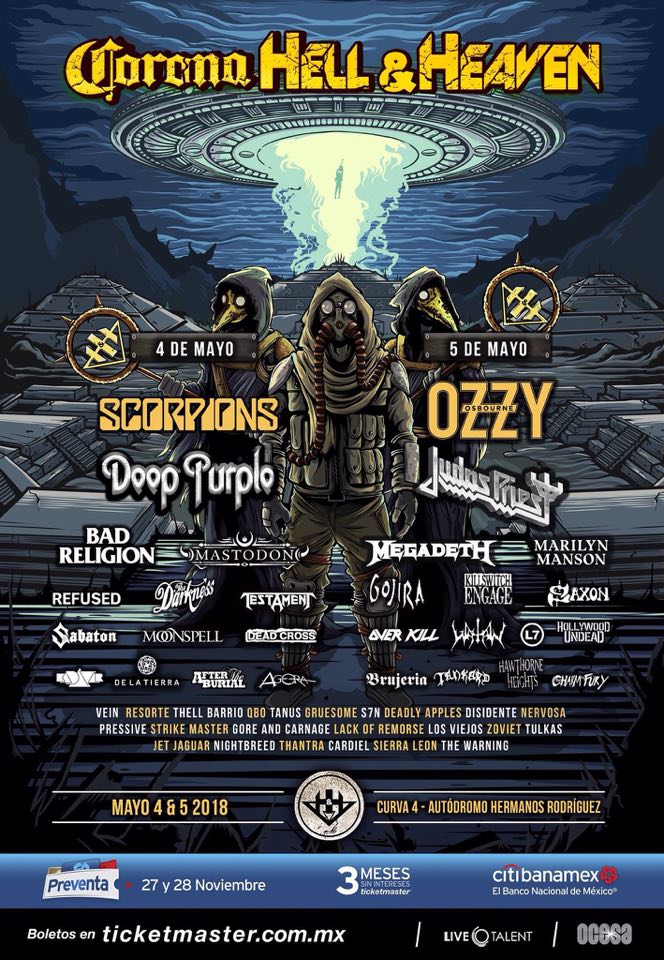 Corona Hell And Heaven Fest 2018 Mexico cartel completo