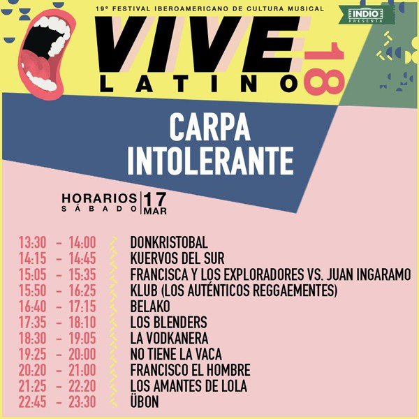 horarios sabado por escenario vive latino 2018 02
