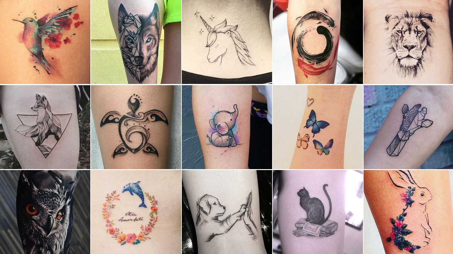 ejemplos de tatuajes de animales